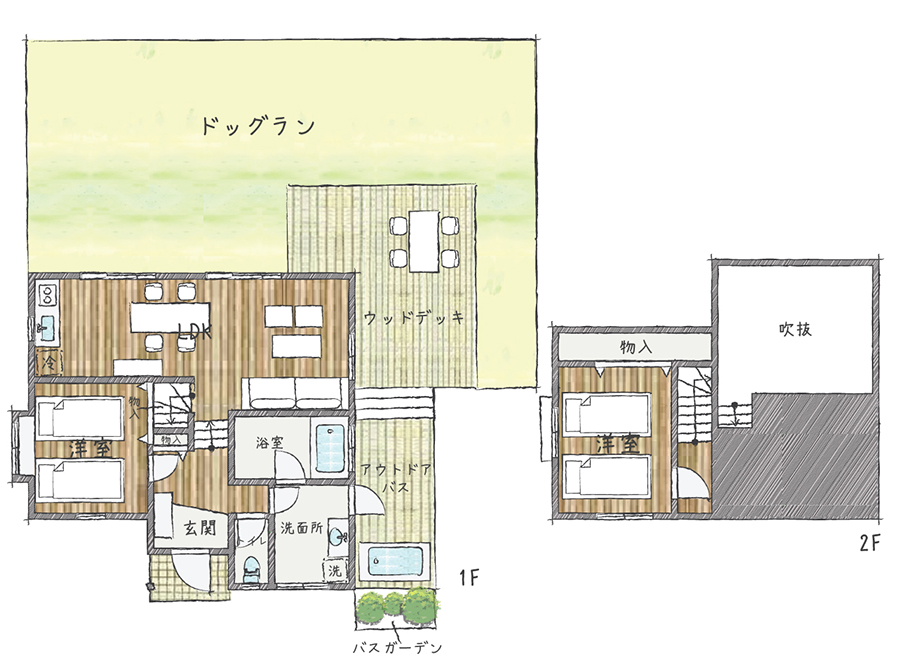 投資用別荘｜ハイグレードコテージ貸別荘V間取り図